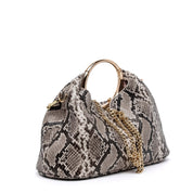 Borsa a mano in stampa pitonato roccia. - TreemmeCreazioni