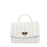Borsa a mano in tessuto chanel bianco