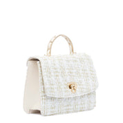 Borsa a mano in tessuto chanel bianco - TreemmeCreazioni