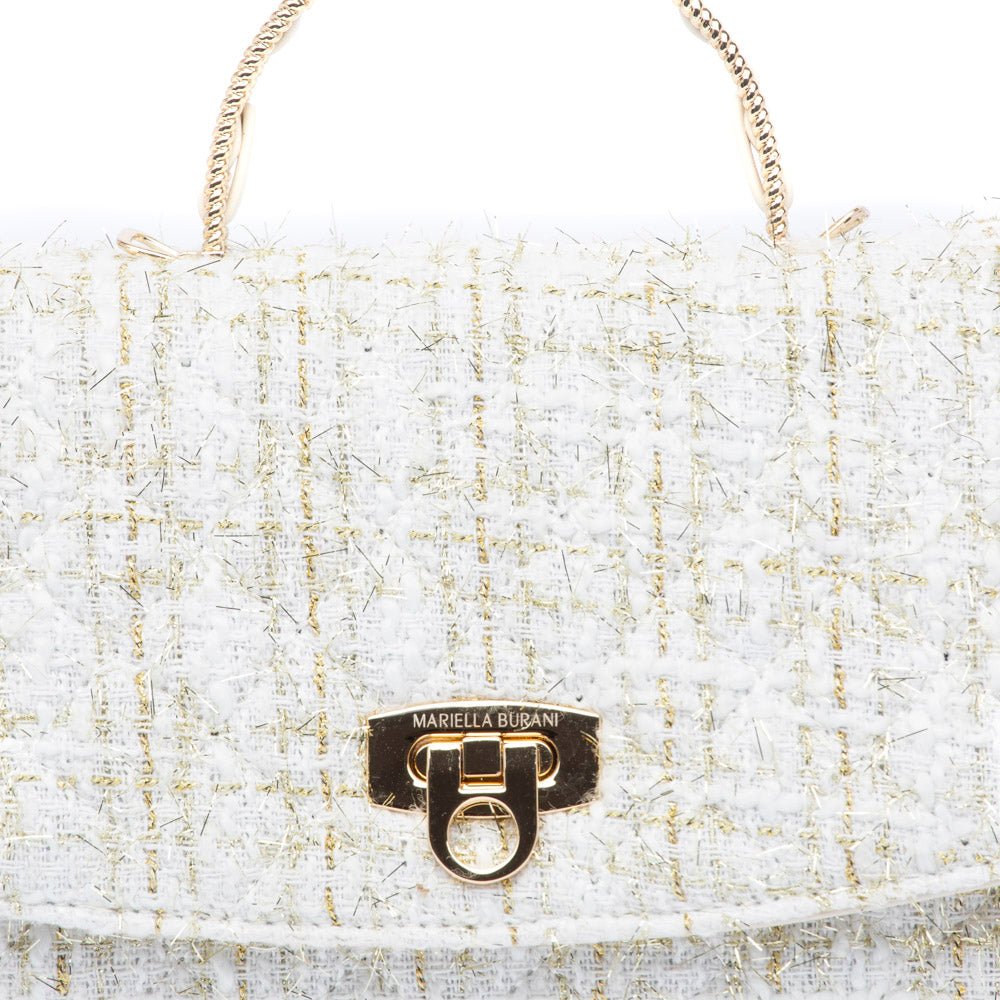 Borsa a mano in tessuto chanel bianco - TreemmeCreazioni