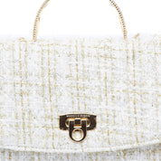 Borsa a mano in tessuto chanel bianco - TreemmeCreazioni