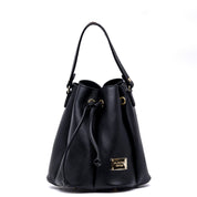 Borsa a secchiello in vitello nero. - TreemmeCreazioni