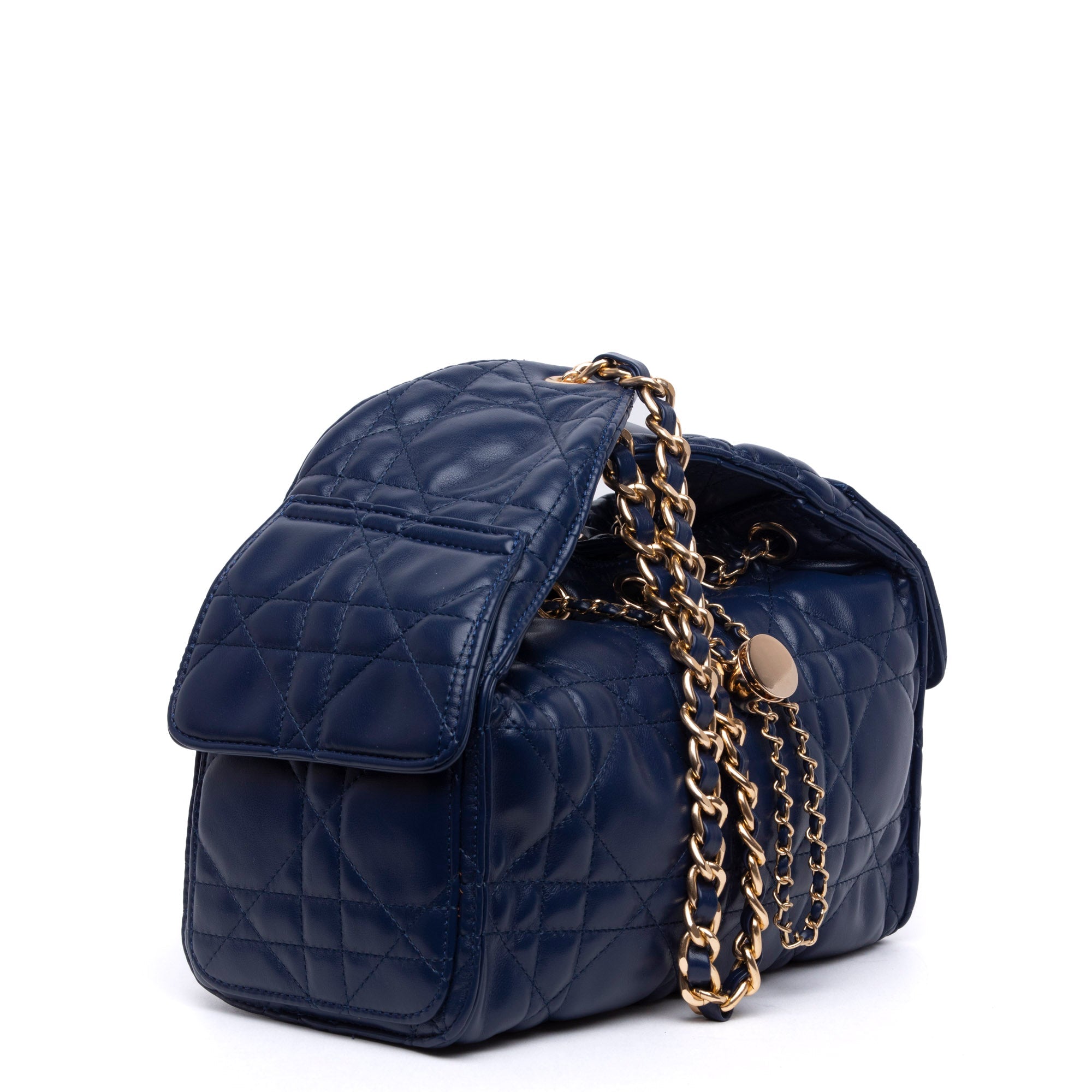 Borsa a spalla in eco nappa trapuntata. - TreemmeCreazioni