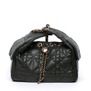 Borsa a spalla in eco nappa trapuntata. - TreemmeCreazioni