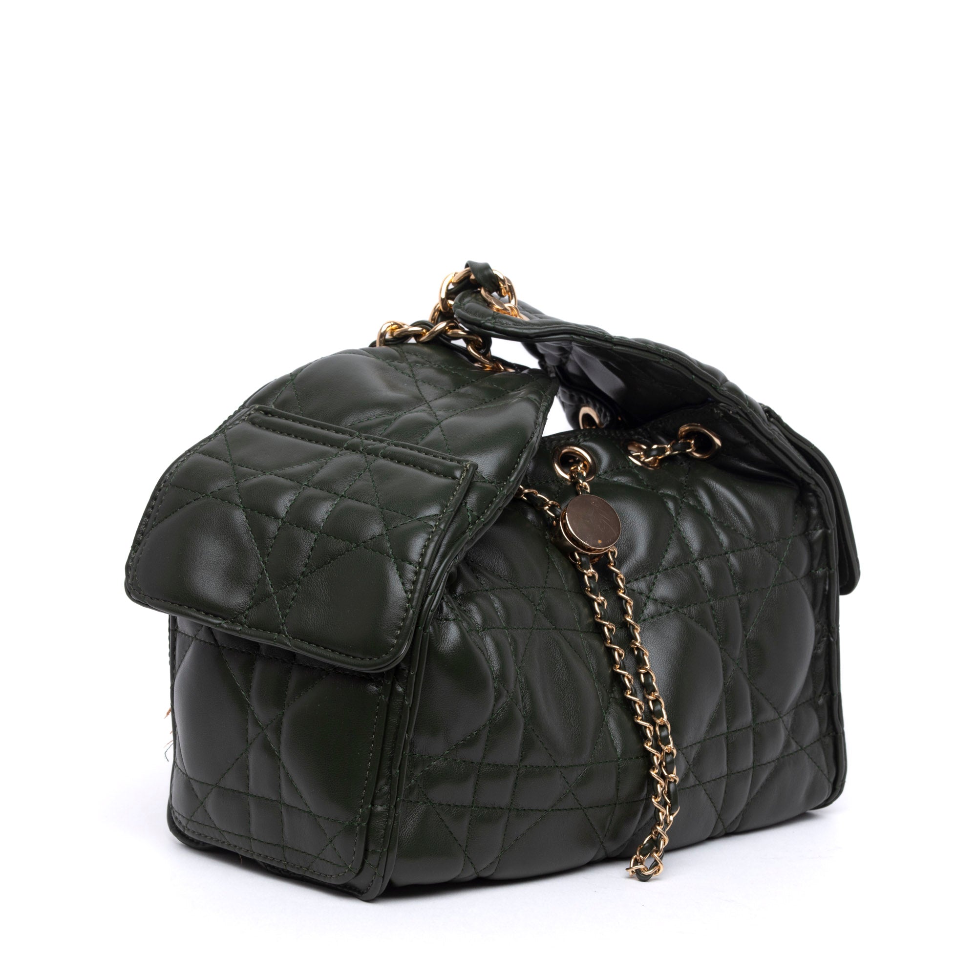 Borsa a spalla in eco nappa trapuntata. - TreemmeCreazioni