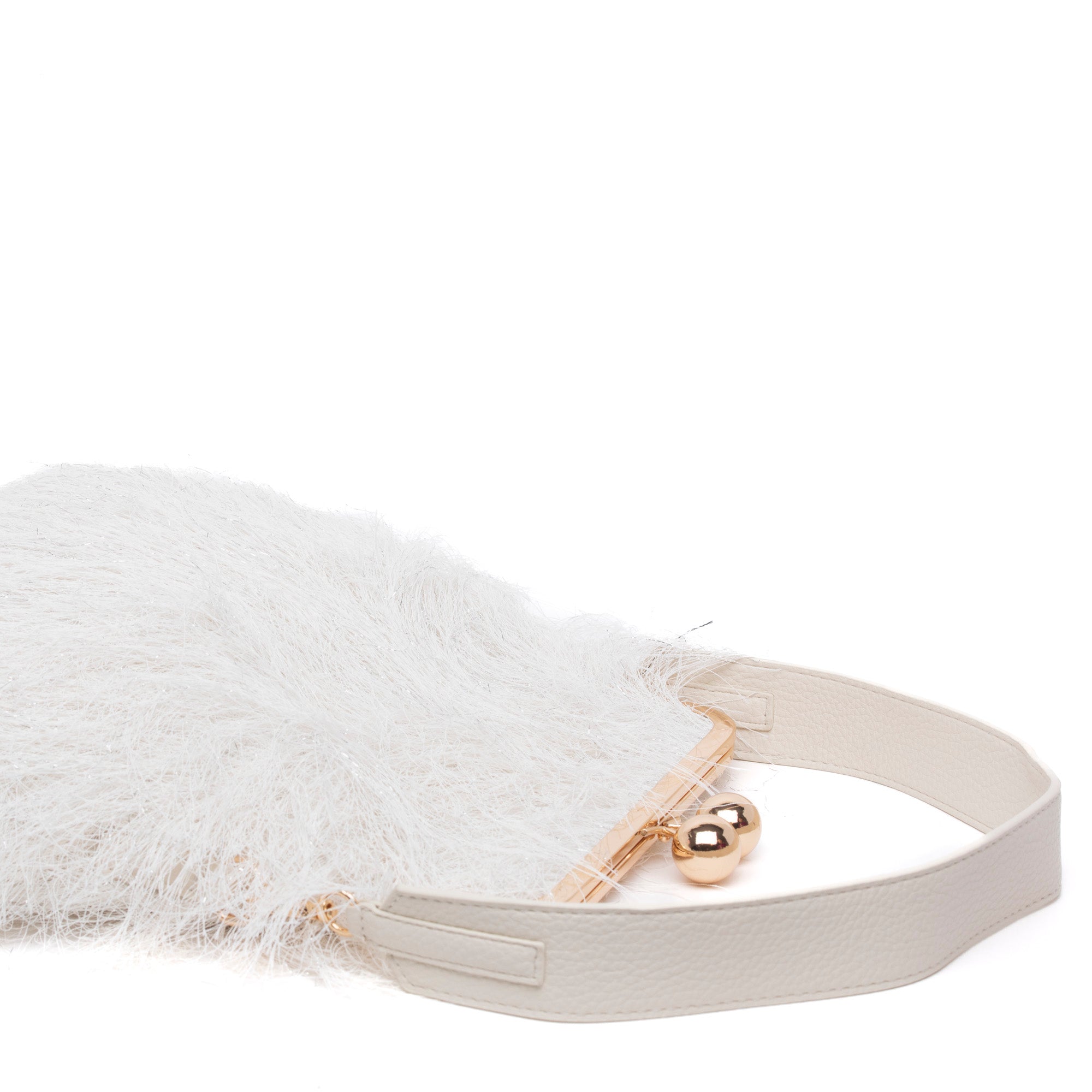 Borsa a spalla in effetto shearling burro. - TreemmeCreazioni