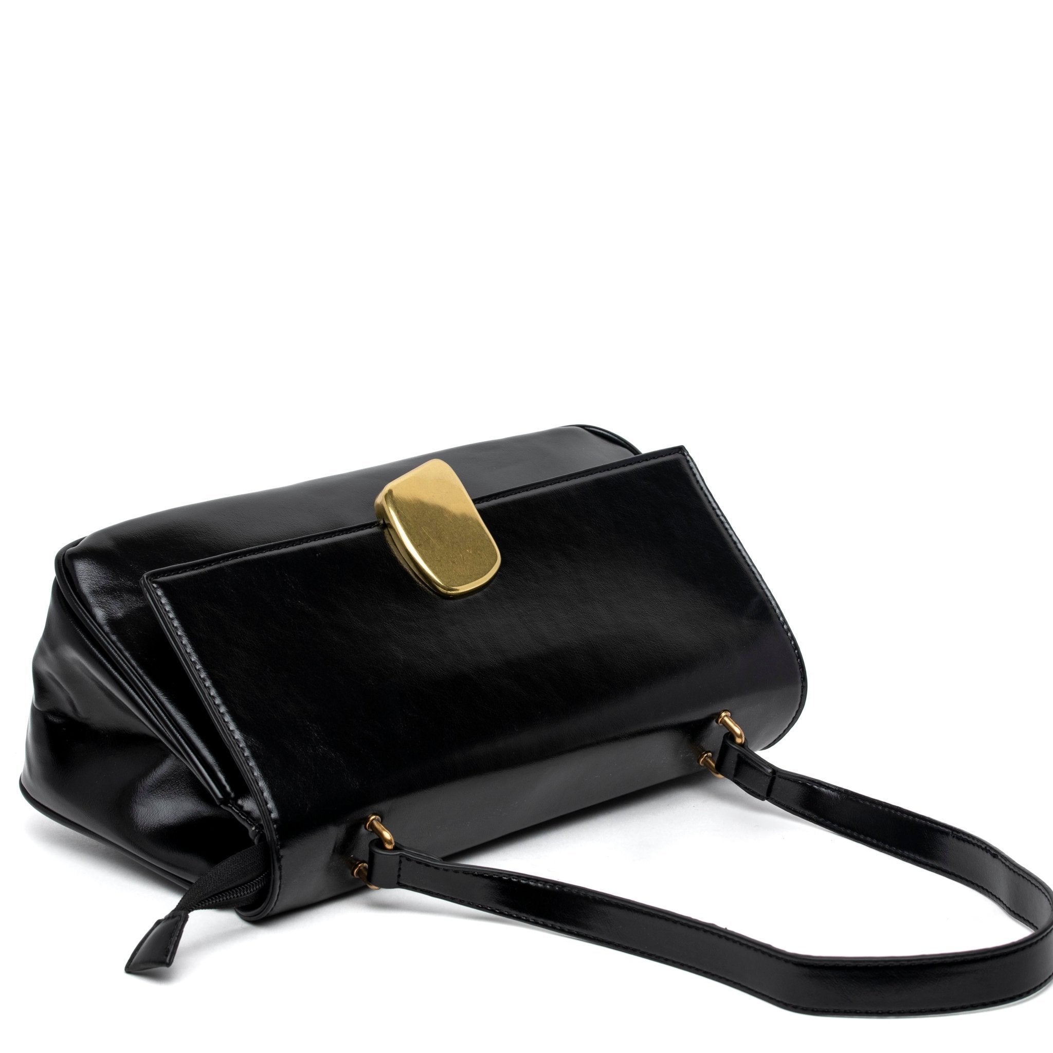 Borsa a spalla in naplak nero. - TreemmeCreazioni