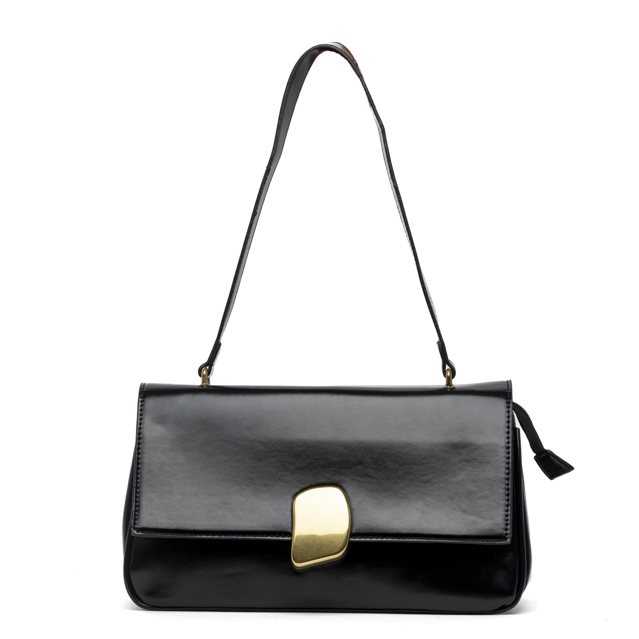 Borsa a spalla in naplak nero. - TreemmeCreazioni