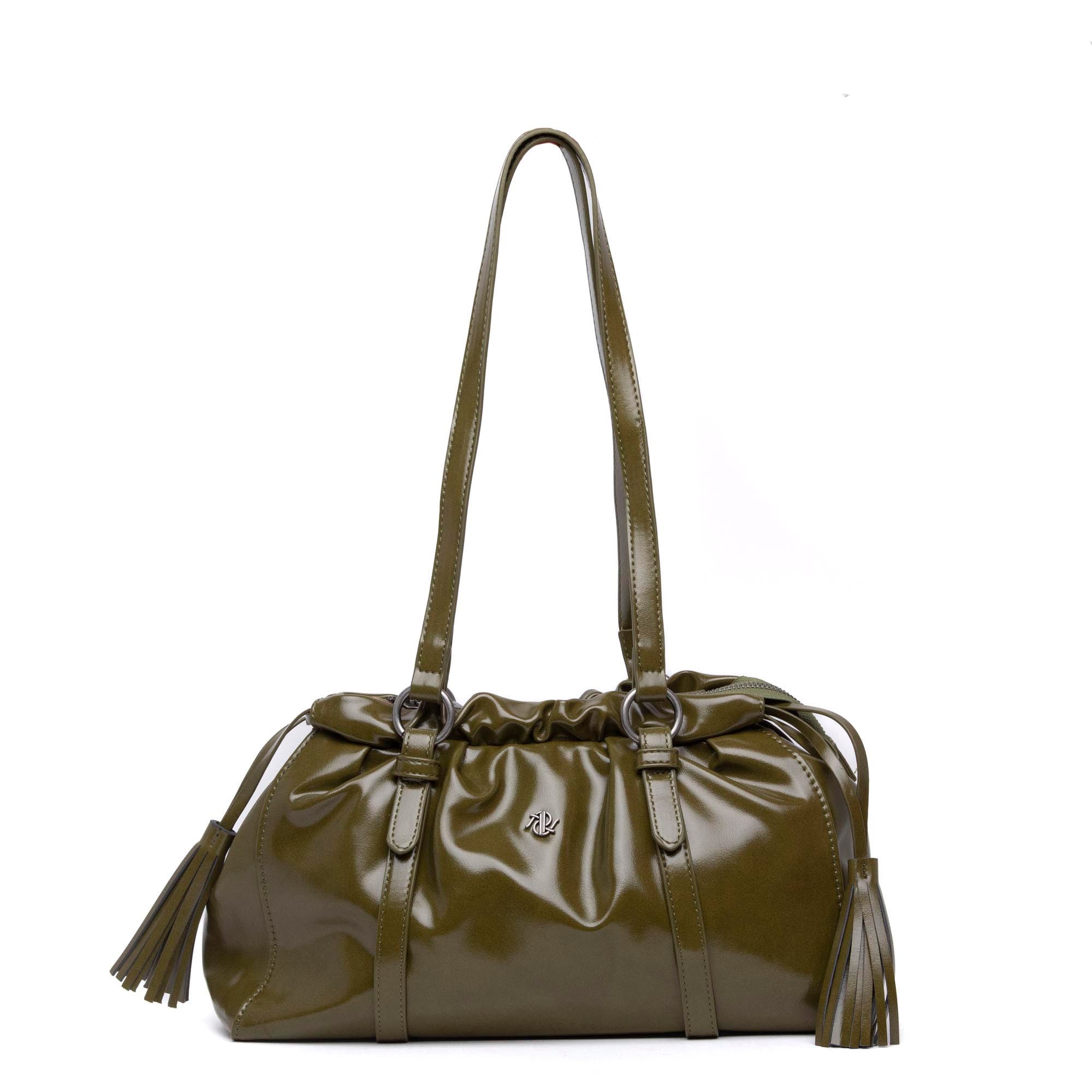 Borsa a spalla in naplak verde. - TreemmeCreazioni