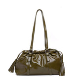 Borsa a spalla in naplak verde.