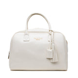 Borsa bauletto in ecopelle anticata burro