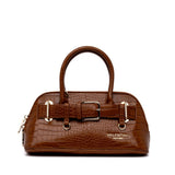 Borsa bauletto in stampa cocco caramello