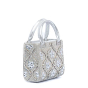 Borsa gioiello con cristalli argento - TreemmeCreazioni