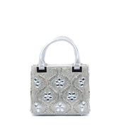 Borsa gioiello con cristalli argento - TreemmeCreazioni