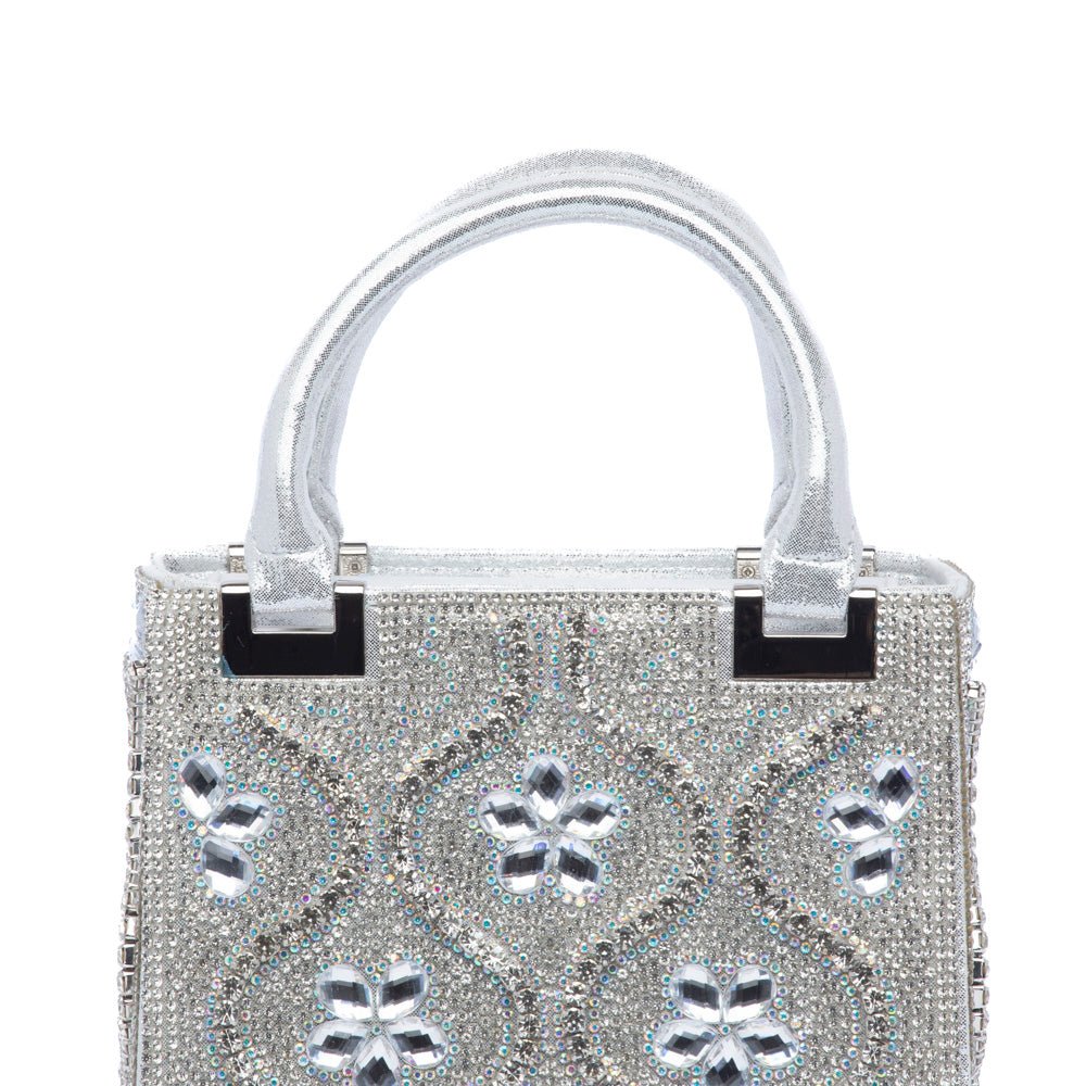 Borsa gioiello con cristalli argento - TreemmeCreazioni
