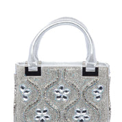 Borsa gioiello con cristalli argento - TreemmeCreazioni
