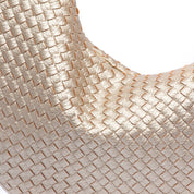 Borsa Hobo in ecopelle intrecciata platino. - TreemmeCreazioni