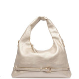 Borsa hobo in ecopelle platino