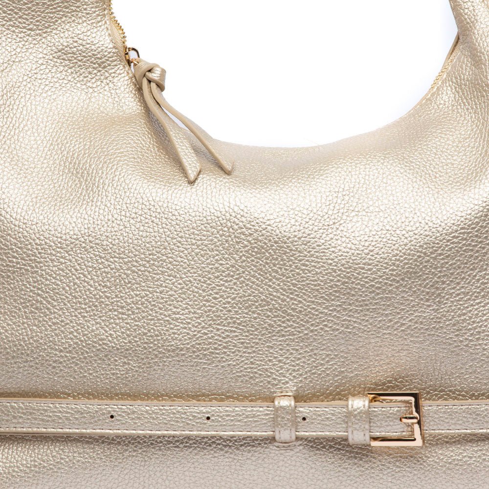 Borsa hobo in ecopelle platino - TreemmeCreazioni
