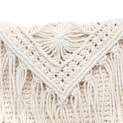 Borsa in crochet burro con frange - TreemmeCreazioni