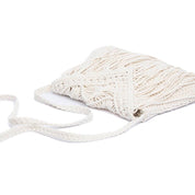 Borsa in crochet burro con frange - TreemmeCreazioni