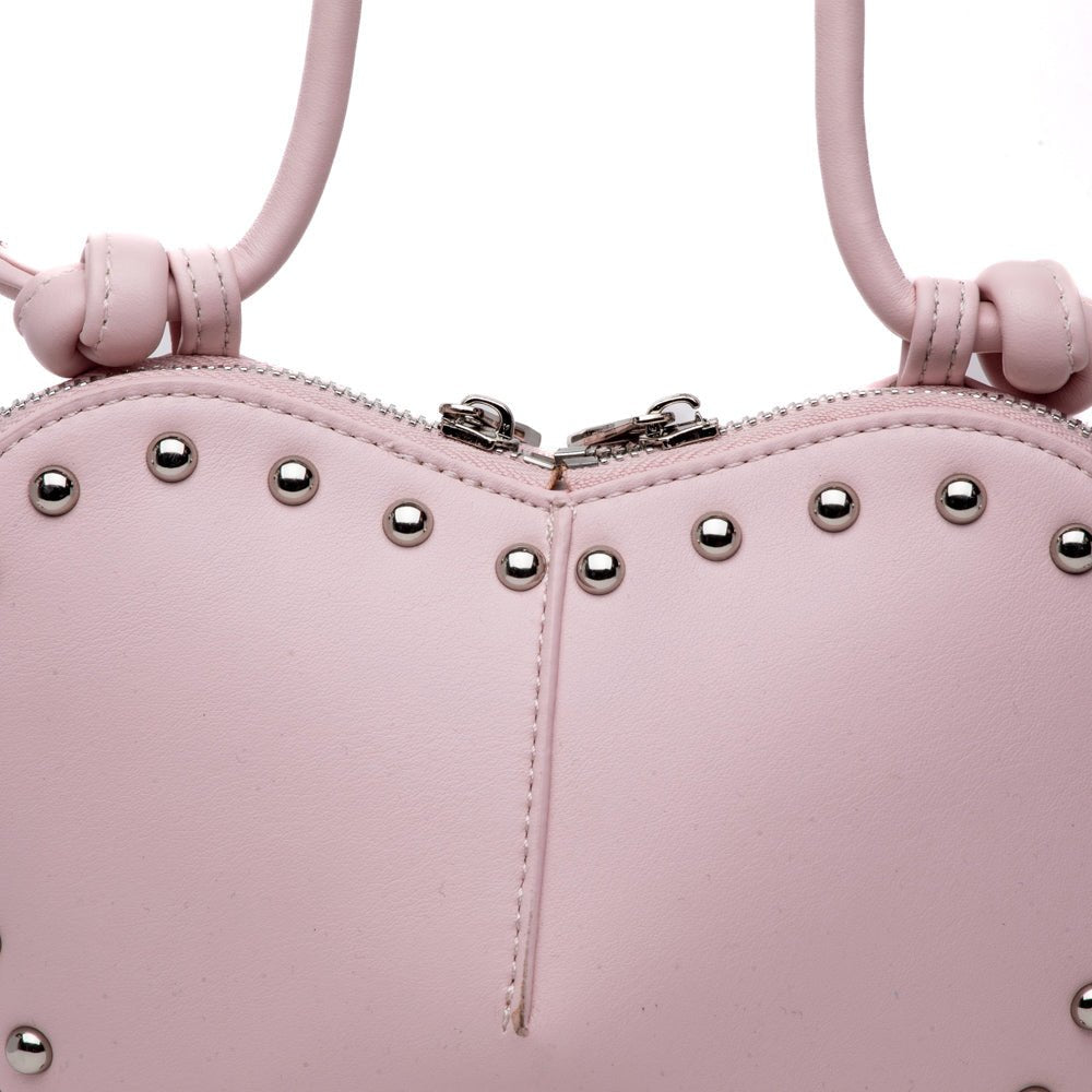 Borsa in ecopelle a cuore rosa. - TreemmeCreazioni