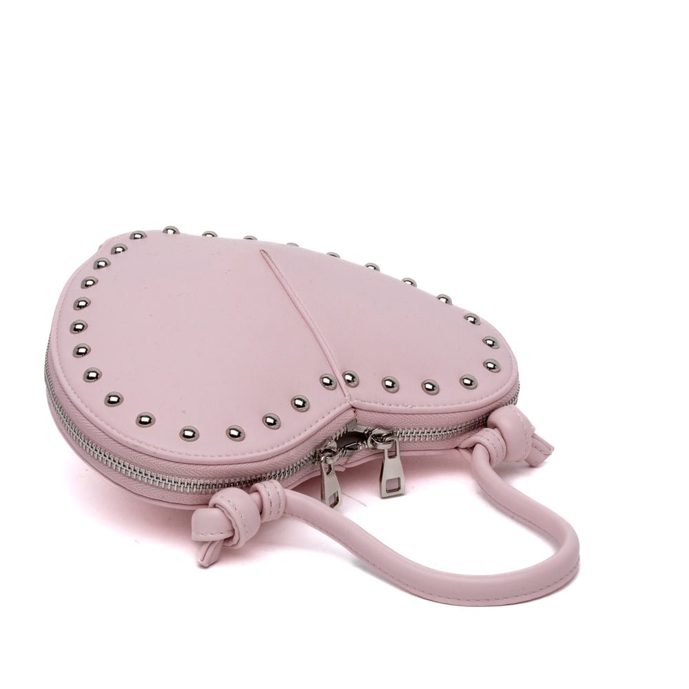 Borsa in ecopelle a cuore rosa. - TreemmeCreazioni