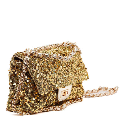 Borsa in maxi paillettes oro. - TreemmeCreazioni