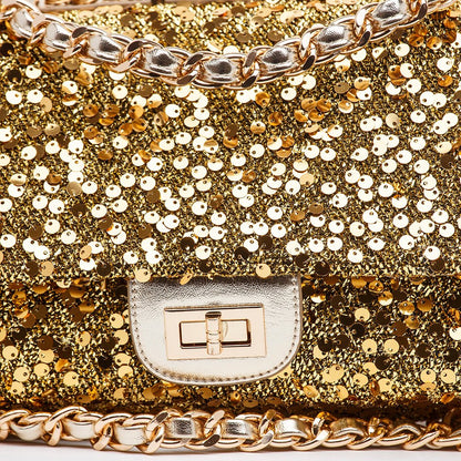 Borsa in maxi paillettes oro. - TreemmeCreazioni