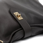 Borsa in morbido vitello cioccolato con finiture oro anticato. - TreemmeCreazioni