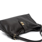 Borsa in morbido vitello cioccolato con finiture oro anticato. - TreemmeCreazioni