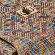 Borsa in rafia intrecciata multicolor. - TreemmeCreazioni
