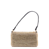 Borsa in raso con cristalli.
