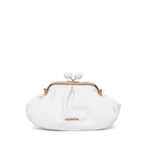 Borsa pasticcino in ecopelle bianco ghiaccio.
