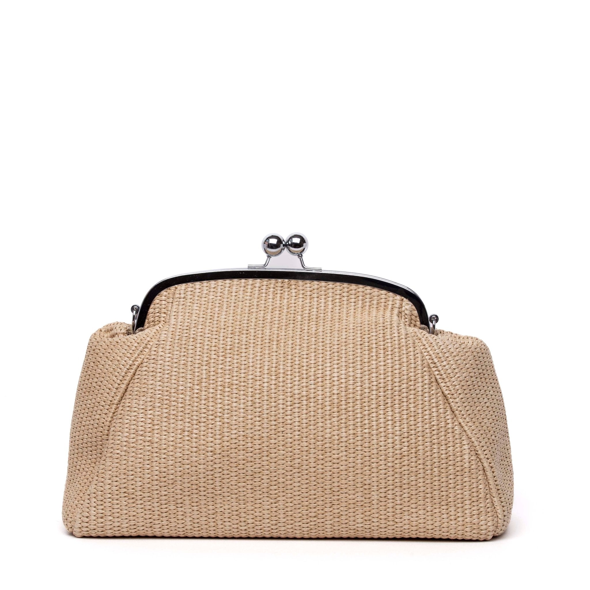 Borsa pasticcino in rafia naturale. - TreemmeCreazioni