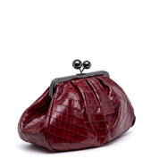 Borsa pasticcino in rosso rubino con stampa cocco. - TreemmeCreazioni