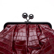 Borsa pasticcino in rosso rubino con stampa cocco. - TreemmeCreazioni