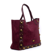 Borsa shopping grande in alcantara bordeaux. - TreemmeCreazioni
