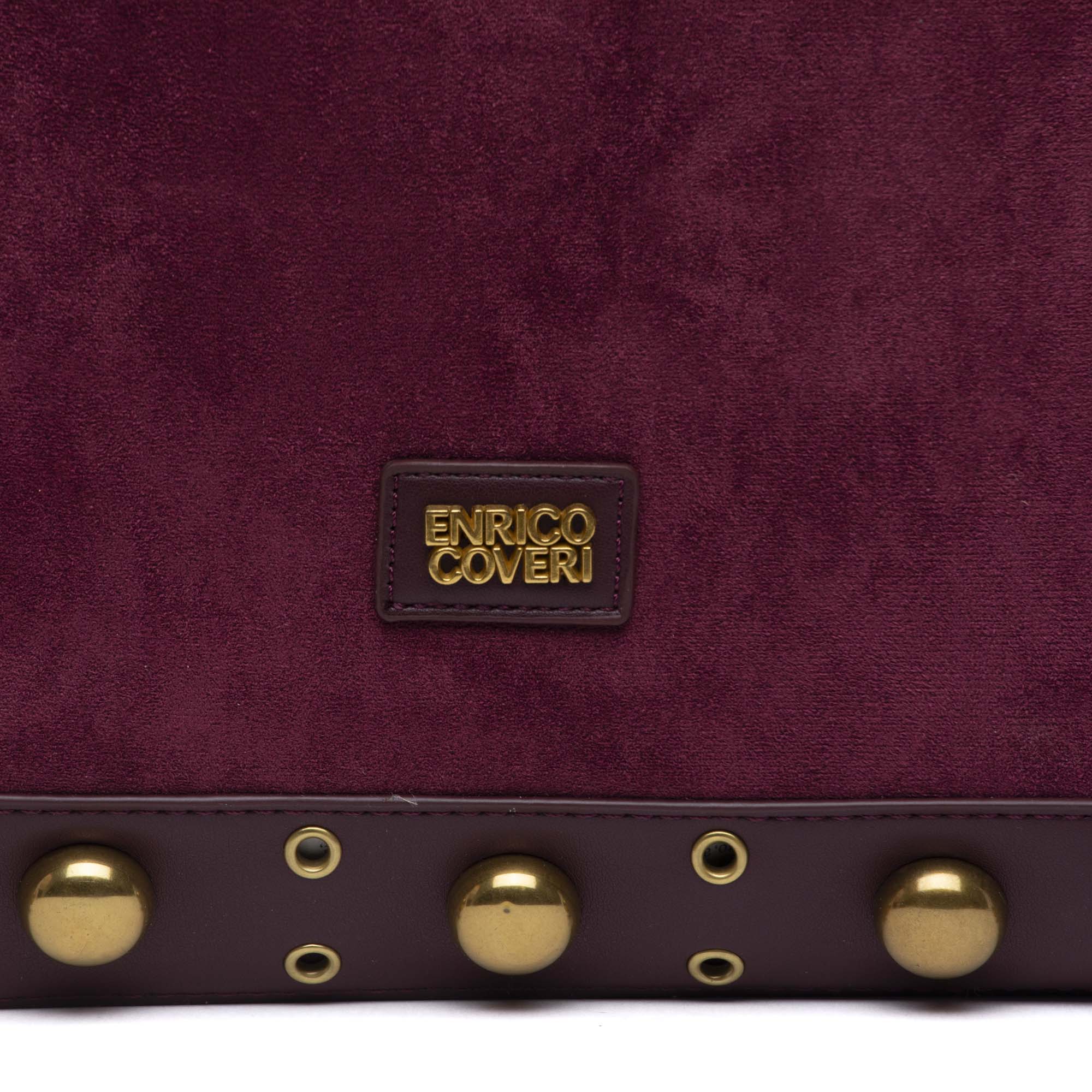 Borsa shopping grande in alcantara bordeaux. - TreemmeCreazioni