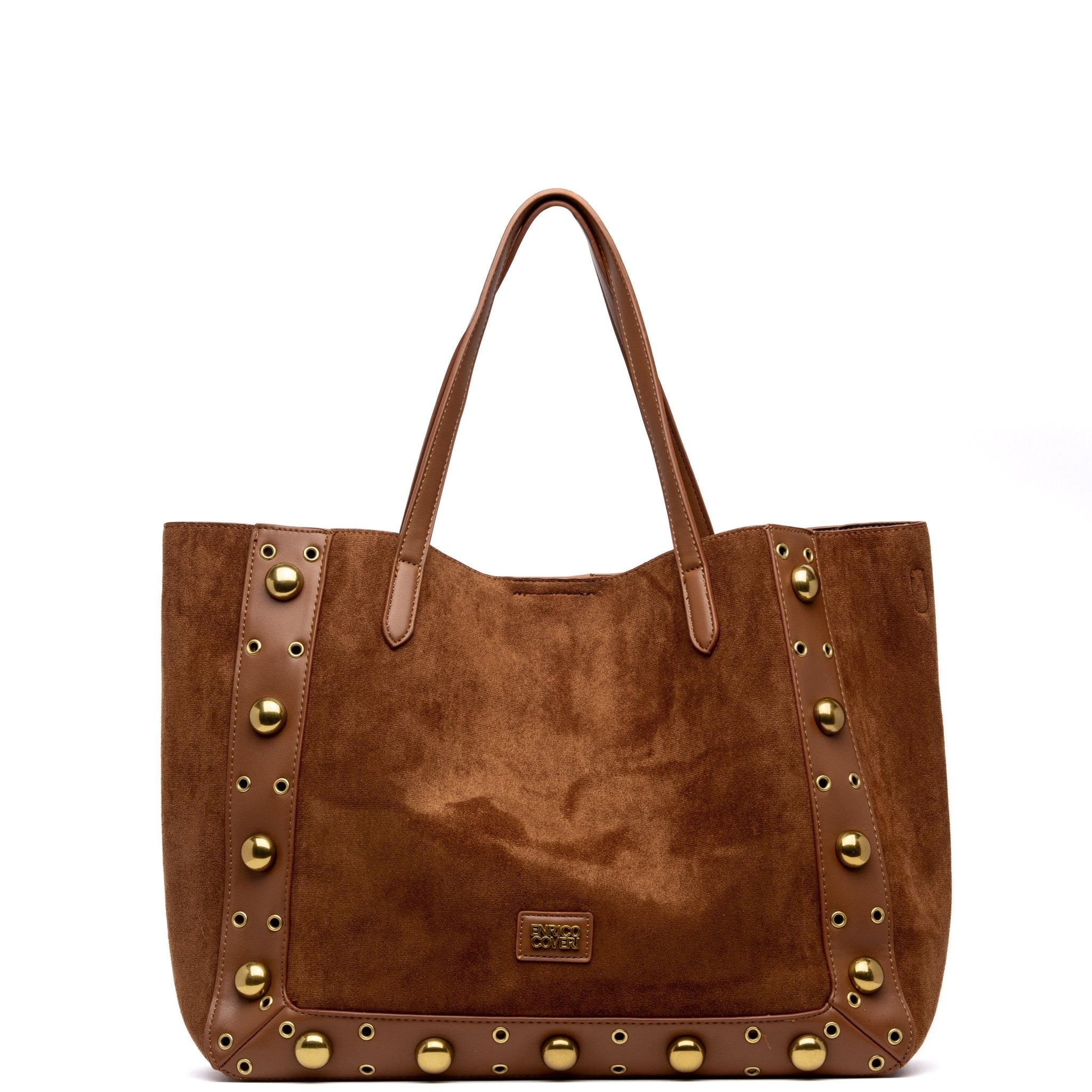 Borsa shopping grande in alcantara cuoio. - TreemmeCreazioni