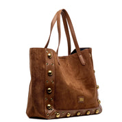 Borsa shopping grande in alcantara cuoio. - TreemmeCreazioni