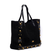 Borsa shopping grande in alcantara nero. - TreemmeCreazioni