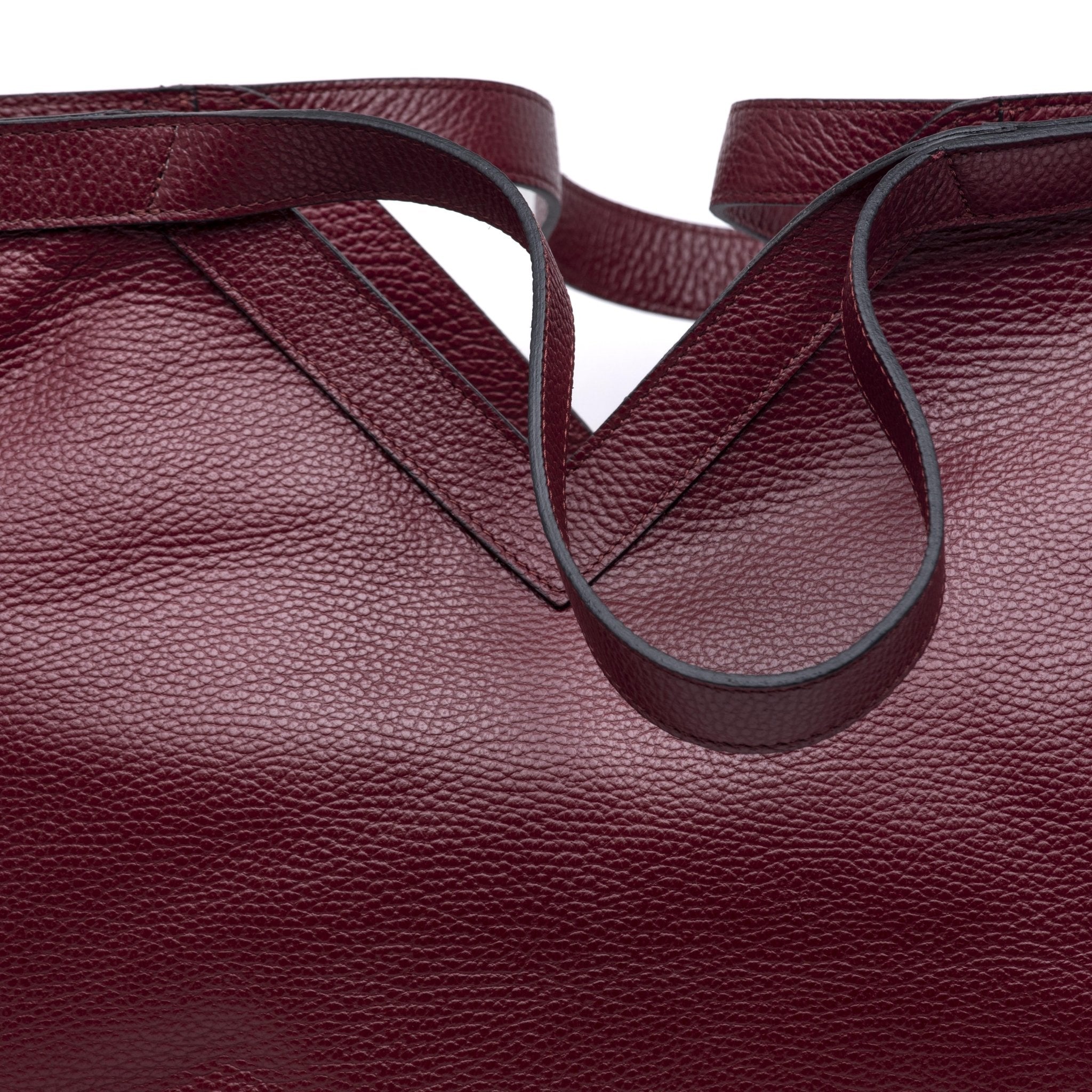 Borsa shopping grande in vitello rubino. - TreemmeCreazioni