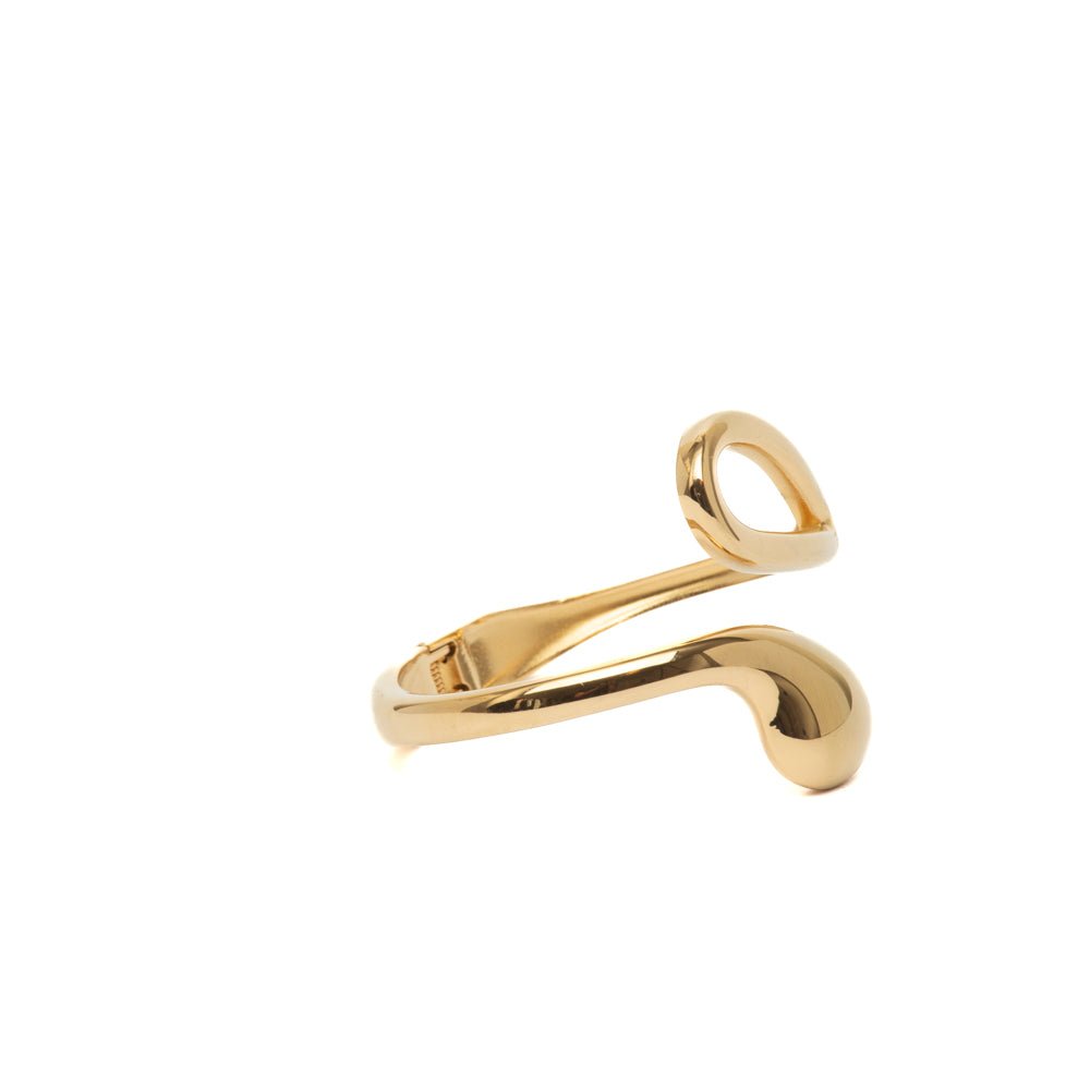 Bracciale rigido a goccia dorato. - TreemmeCreazioni