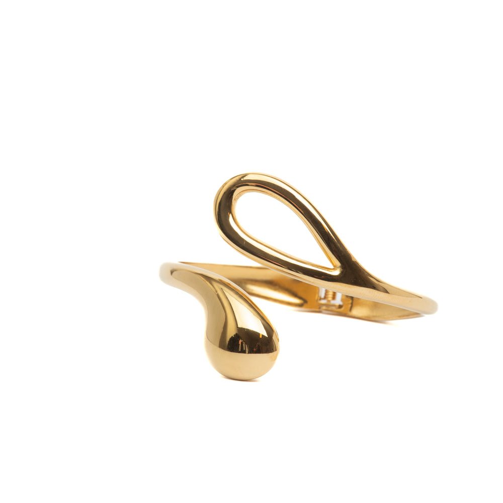 Bracciale rigido a goccia effetto oro. - TreemmeCreazioni