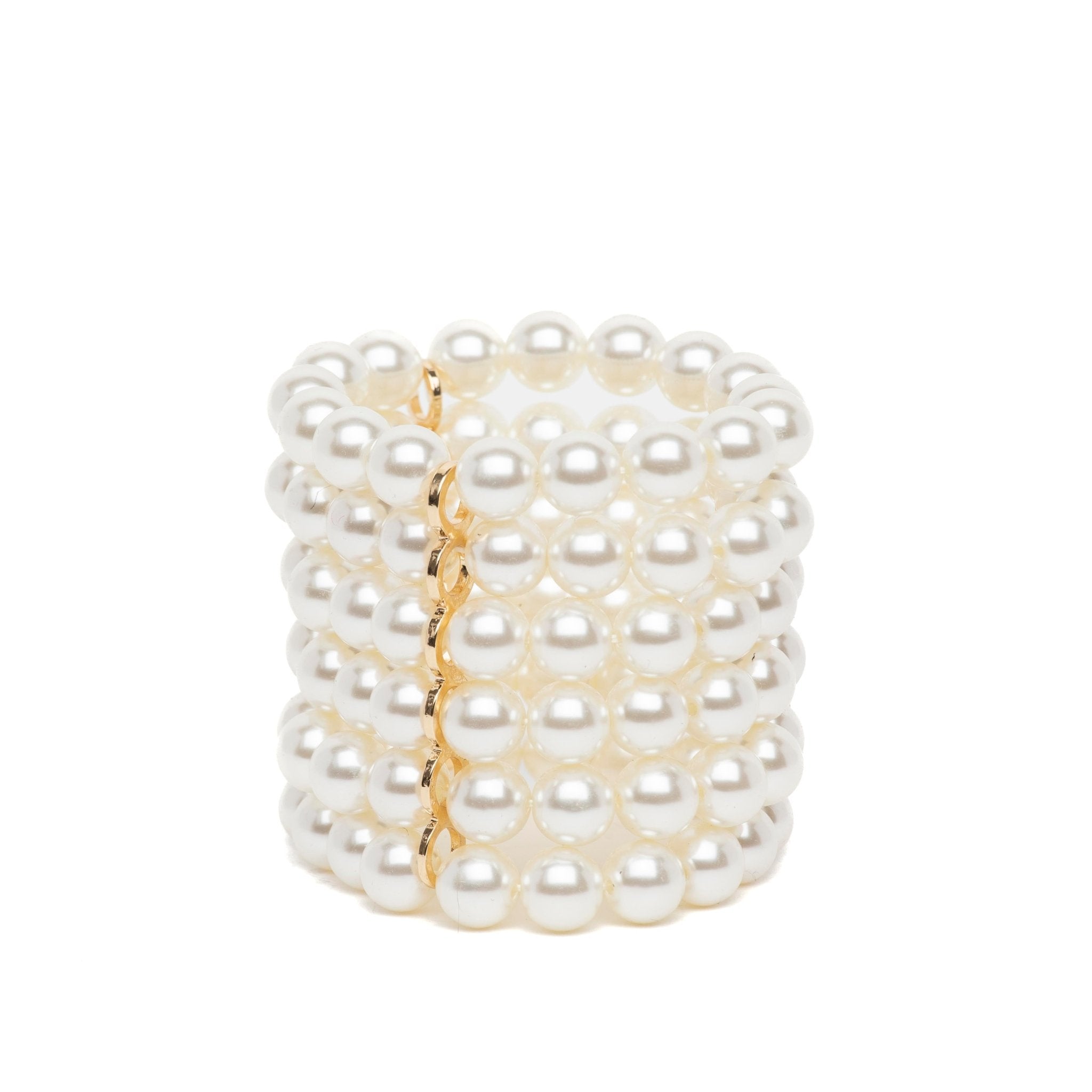 Bracciale rigido di perle. - TreemmeCreazioni