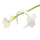 Cerchiello Sposa in raso bianco con fiore.