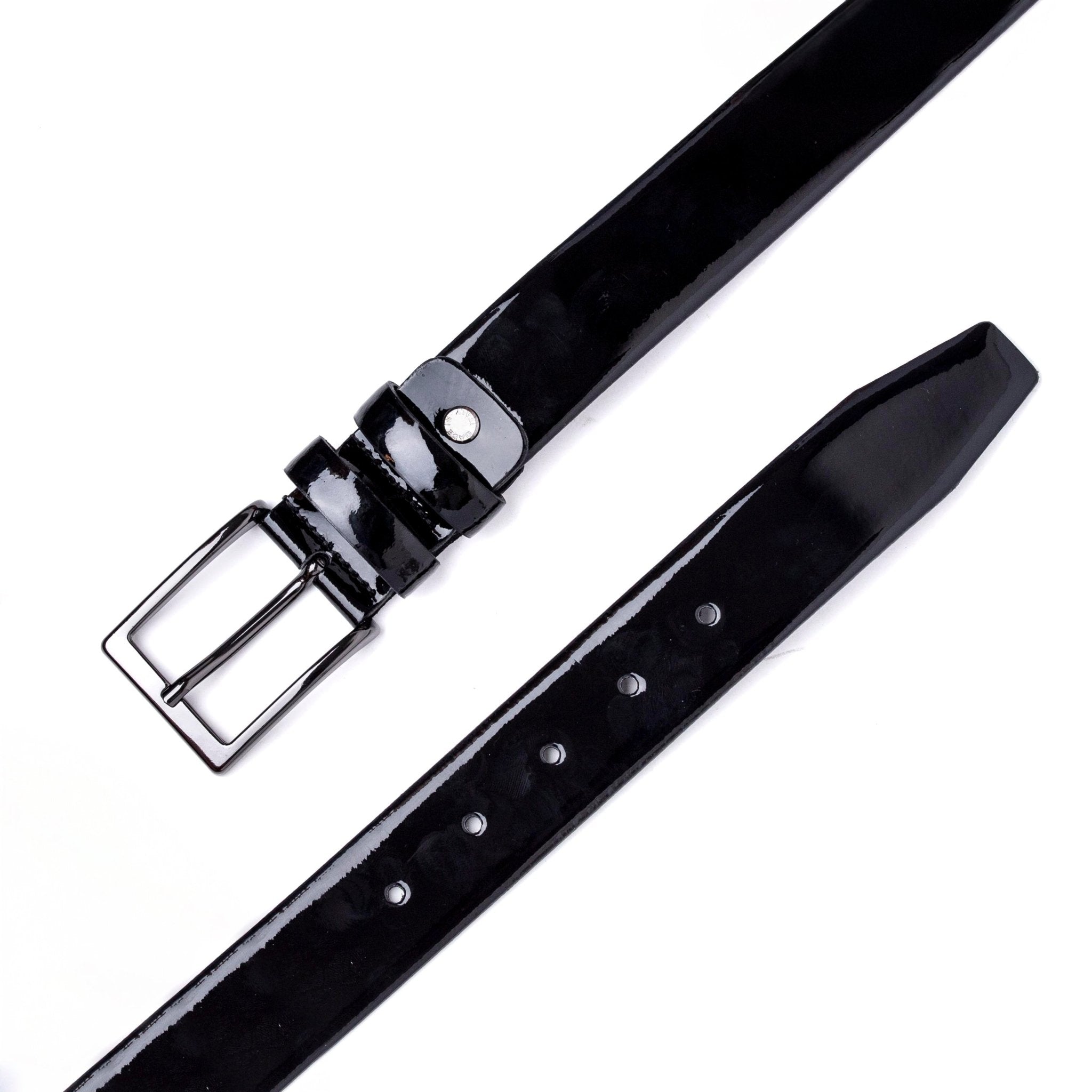 Cintura uomo elegante in vernice nera. - TreemmeCreazioni