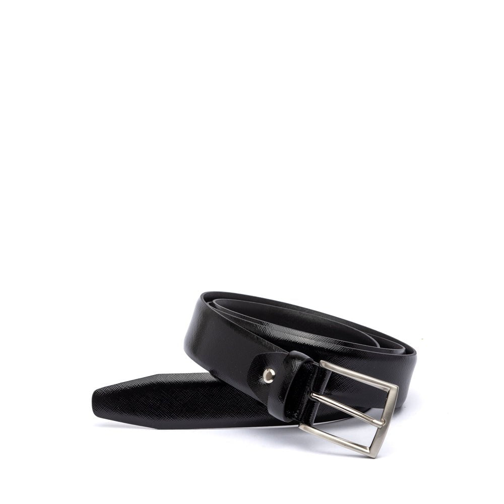 Cintura uomo in saffiano nero - TreemmeCreazioni