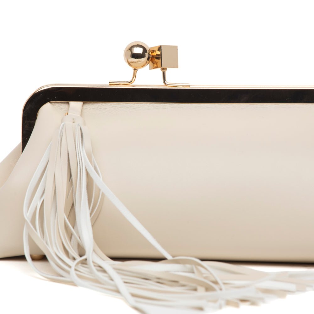 Clutch a baguette in ecopelle burro. - TreemmeCreazioni